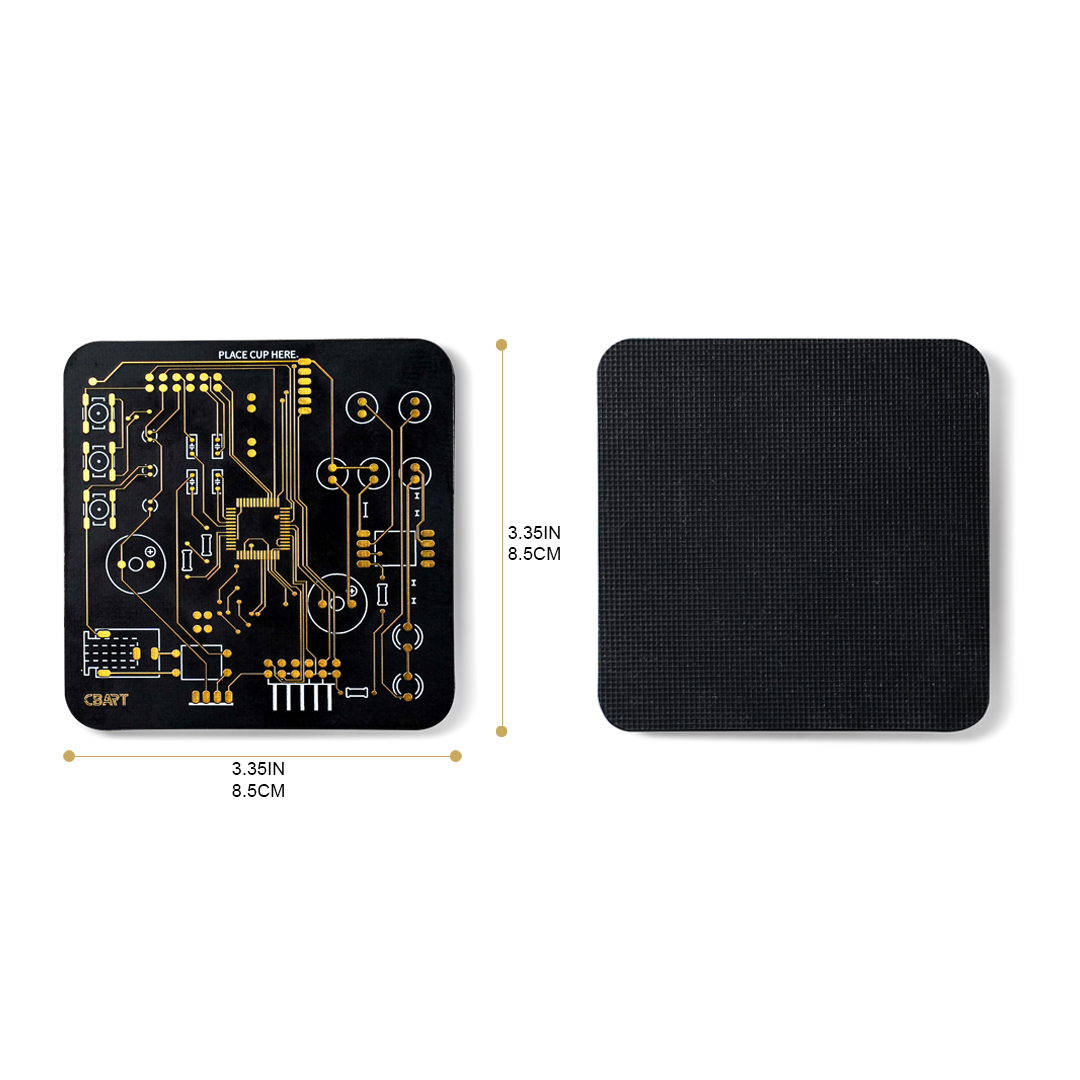 CBART Gold-plated Circuit Board Coasters Decorative Bar Wine Office Drinks Coasters